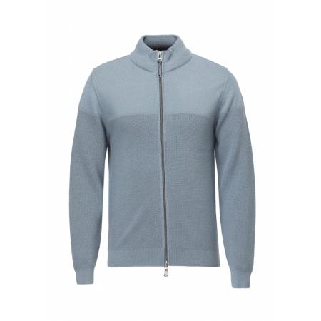 Ramsey Gebreid vest duifblauw / lichtblauw