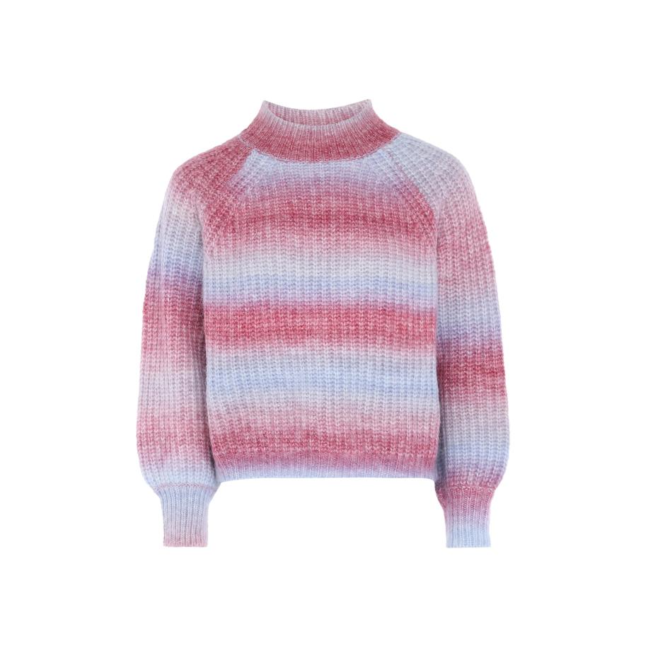 Sidona Sidona Trui lichtblauw / rosa / magenta / wit -