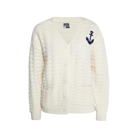 DreiMaster DreiMaster Maritim Gebreid vest marine / wolwit