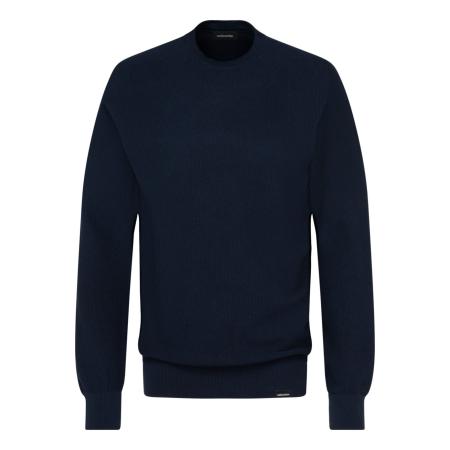 Seidensticker Trui ronde halsdonkerblauw, Effen