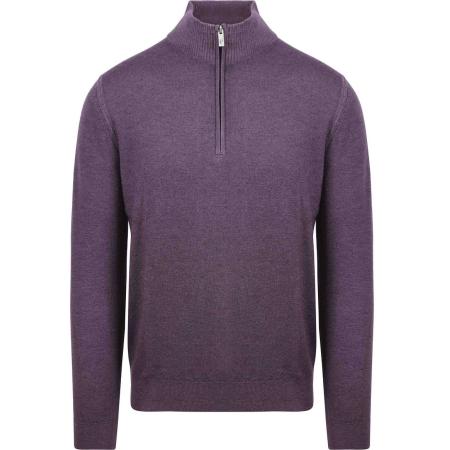 R2 Half Zip Trui Merino Wol Paars