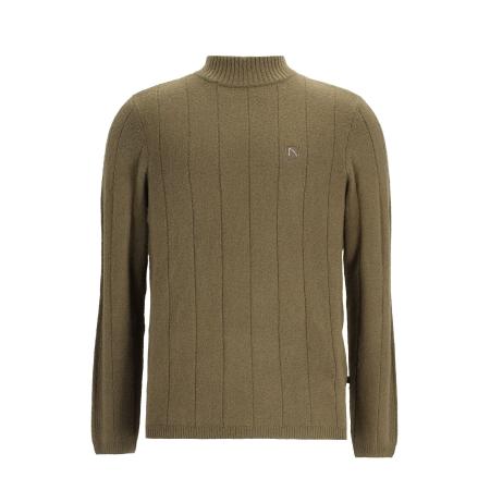 Chasin' CHASIN Trui Track Mock olijfgroen