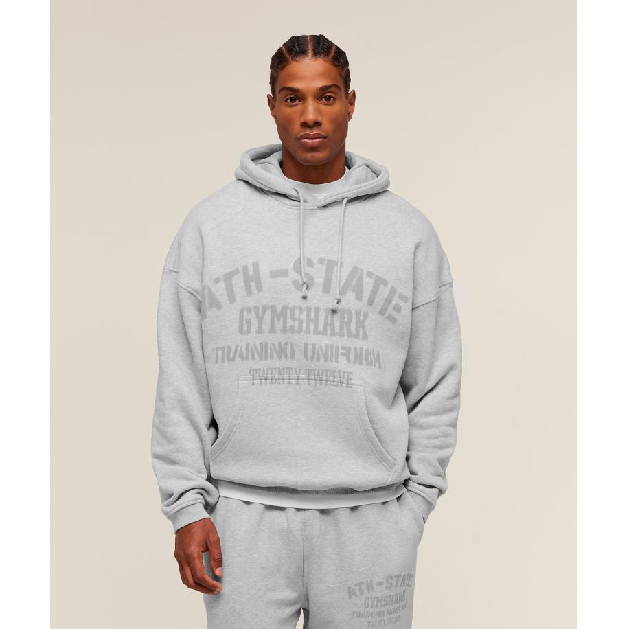 Gymshark Collegiate Hoodie Soft Grey Marl Grijs