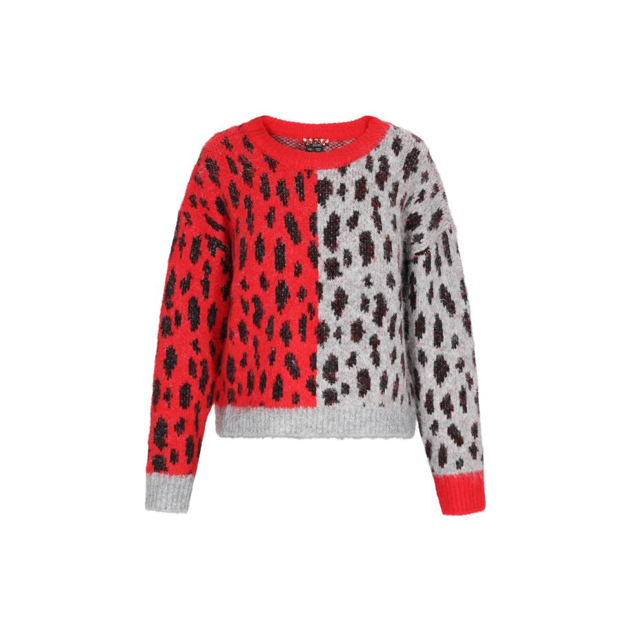 MYMO myMo ROCKS Trui grijs gemêleerd / rood gemêleerd -