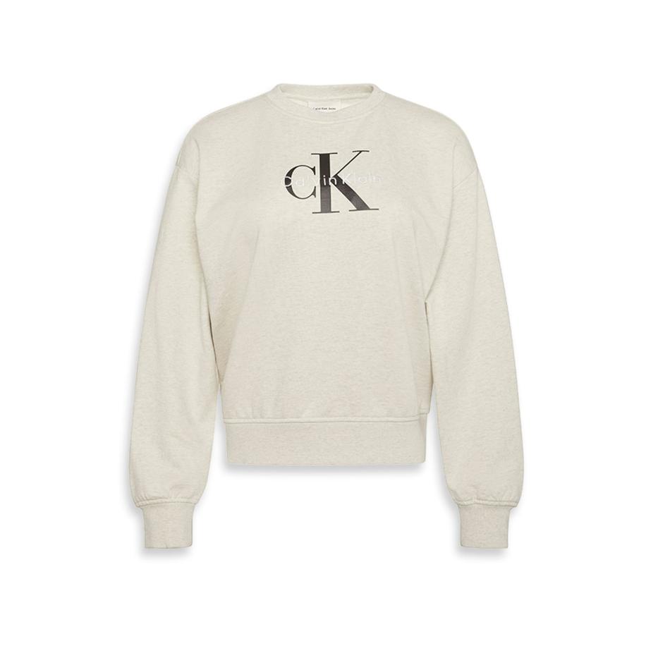 Calvin Klein Calvin Klein Jeans Sweatshirt grijs gemêleerd / zwart / wit -