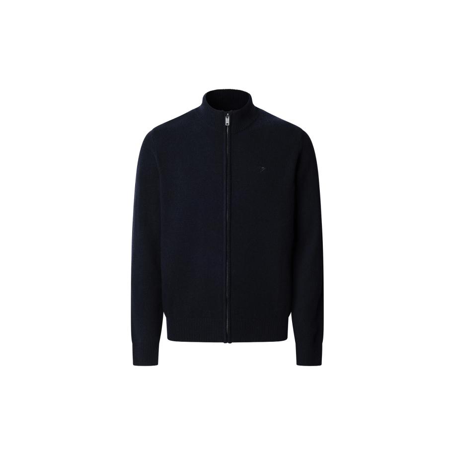 Hackett London Gebreid vest nachtblauw Blauw