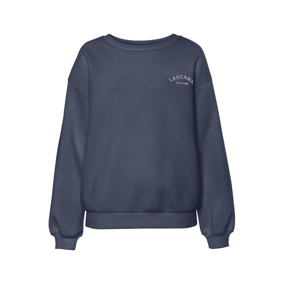 Lascana LASCANA Sweatshirt beige / duifblauw -