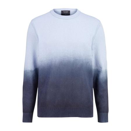 OLYMP SIGNATURE Soft Business Trui ronde hals blauw, Effen