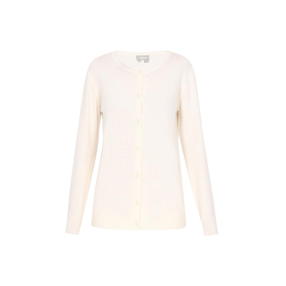 Usha Usha Gebreid vest crème -