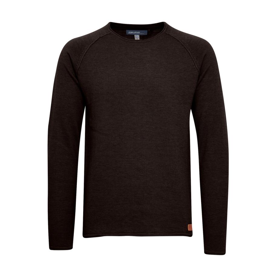 BLEND Trui John bruin / zwart Zwart
