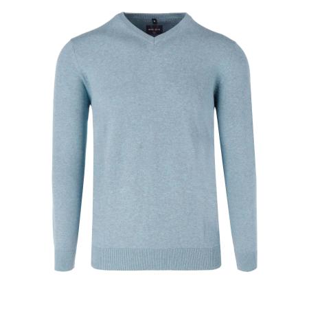 Marvelis Casual Trui V-hals lichtblauw, Effen