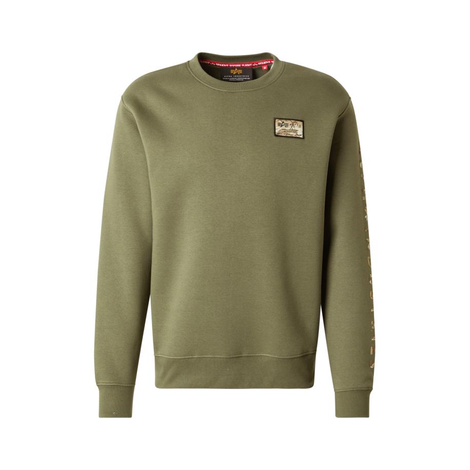 Alpha Industries ALPHA INDUSTRIES Sweatshirt bruin / kaki / olijfgroen / wolwit -