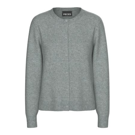 Pieces PIECES Gebreid vest grijs gemêleerd