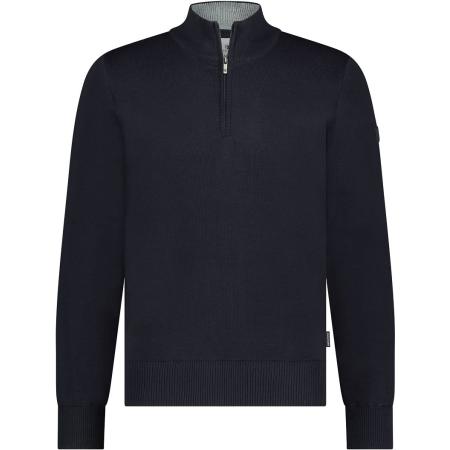 State Of Art Half Zip Trui Wol Blend Navy