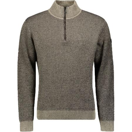 No Excess Half Zipper Greige