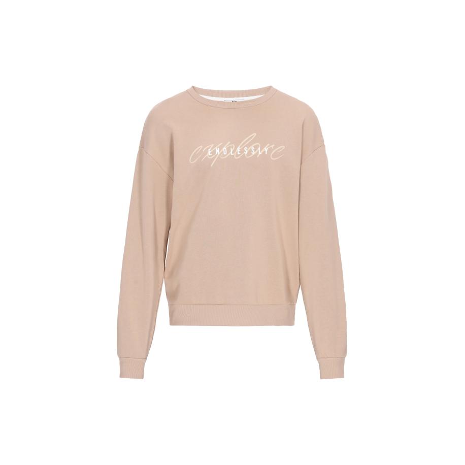 MO MO Sweatshirt Back To School beige / crème / wit -