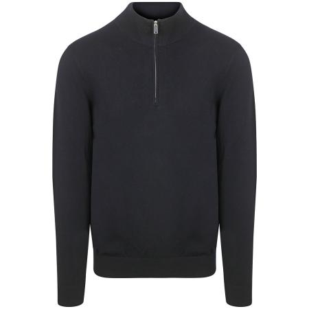 Profuomo Half Zip Pullover Luxury Navy