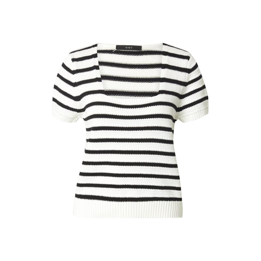 Oui OUI Trui zwart / wit -