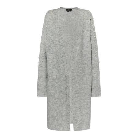 Faina faina Gebreid vest grijs gemêleerd