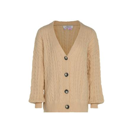 aleva aleva Gebreid vest donkerbeige