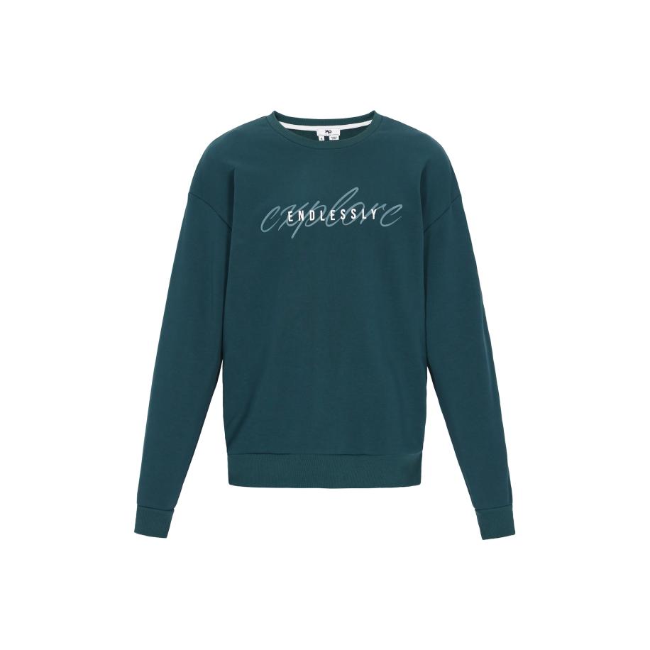 MO MO Sweatshirt Back To School mintgroen / donkergroen / wit Zwart