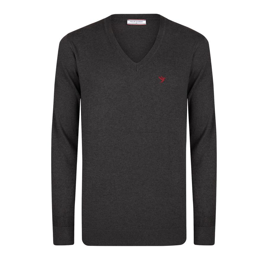 Felix Hardy Felix Hardy Trui antraciet / donkerrood -