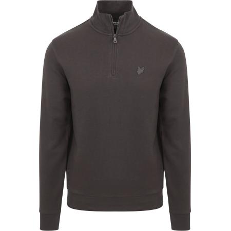 Lyle & Scott Half Zip Pullover Tonal Antraciet