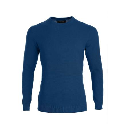 Marvelis Casual Trui ronde hals blauw, Effen
