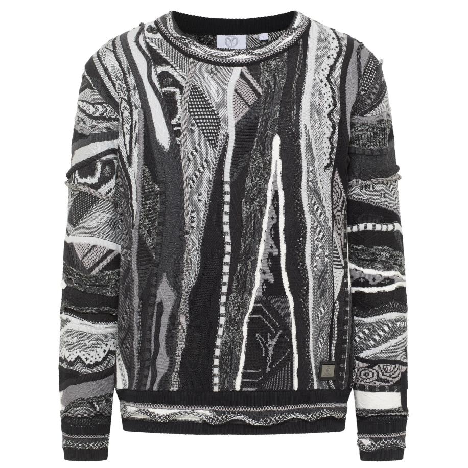 carlo colucci Carlo Colucci Trui Dondi antraciet / lichtgrijs / wit -