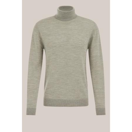 Fundamentals heren Slim fit coltrui van merinowol - Slim Fit - Lichtgroen - Merino wol - Maat: XXL
