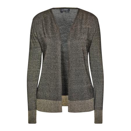 Usha usha BLACK LABEL Gebreid vest goud / zwart