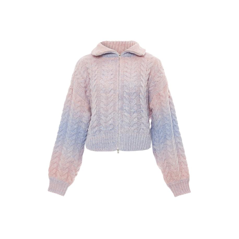 MYMO MYMO Gebreid vest blauw gemêleerd / pink -