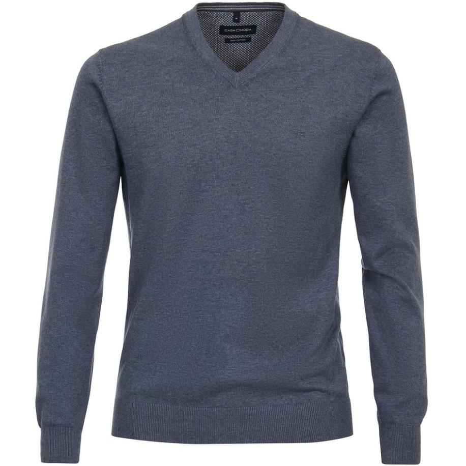 Casa Moda Pullover V-Hals Blauw Blauw