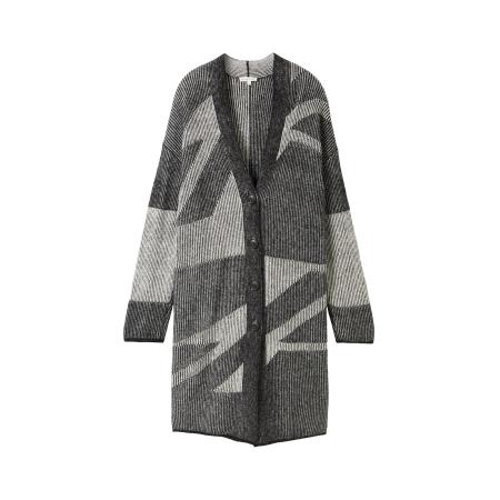 Tom Tailor TOM TAILOR Gebreid vest lichtgrijs / donkergrijs / zwart gemêleerd