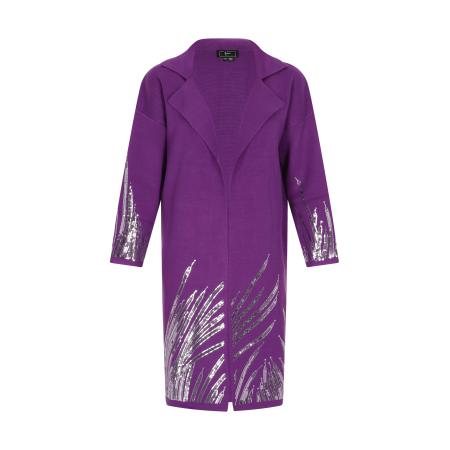 Faina faina Gebreid vest lila / zilver