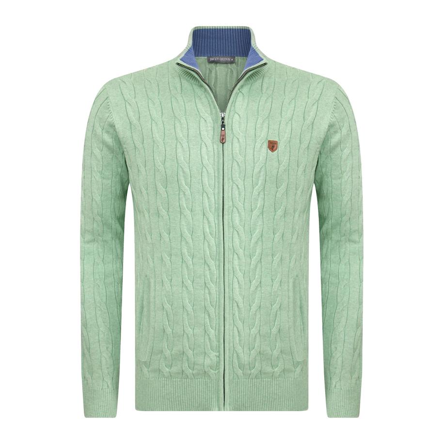 Jacey Quinn Jacey Quinn Gebreid vest bruin / mintgroen / lichtgroen -