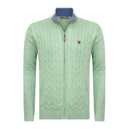 Jacey Quinn Jacey Quinn Gebreid vest bruin / mintgroen / lichtgroen