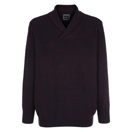 BABISTA Trui Shawl kraagdonkerrood, Gestructureerd