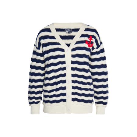 DreiMaster DreiMaster Maritim Gebreid vest marine / rood / wolwit