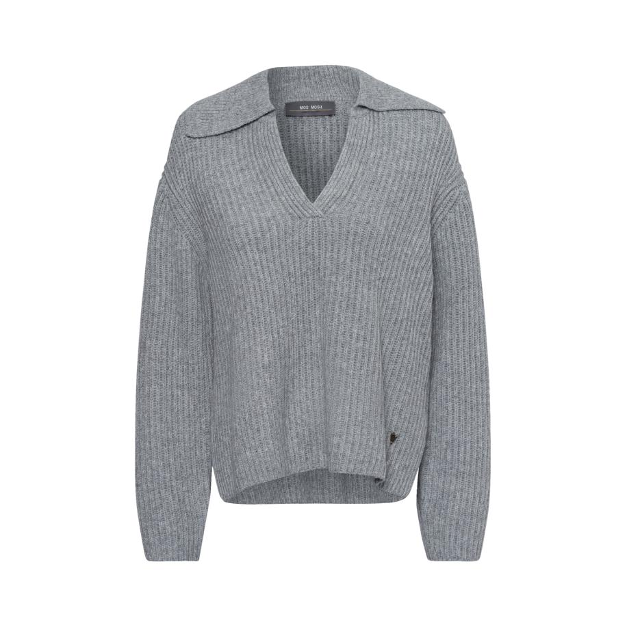 Mos Mosh MOS MOSH Trui lichtgrijs -
