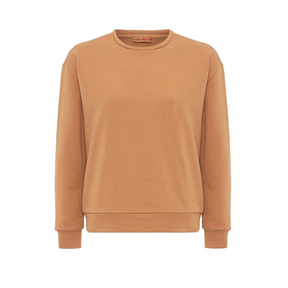 Cool Hill Cool Hill Sweatshirt lichtbruin -