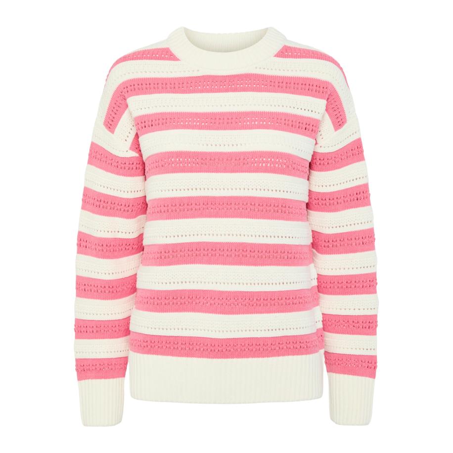 Pieces PIECES Trui FANNI pink / wit -