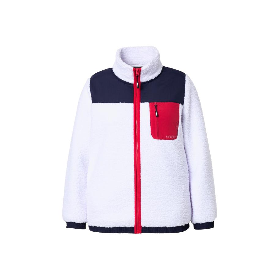 Ulla Popken Ulla Popken Sweatvest rood / zwart / wit -