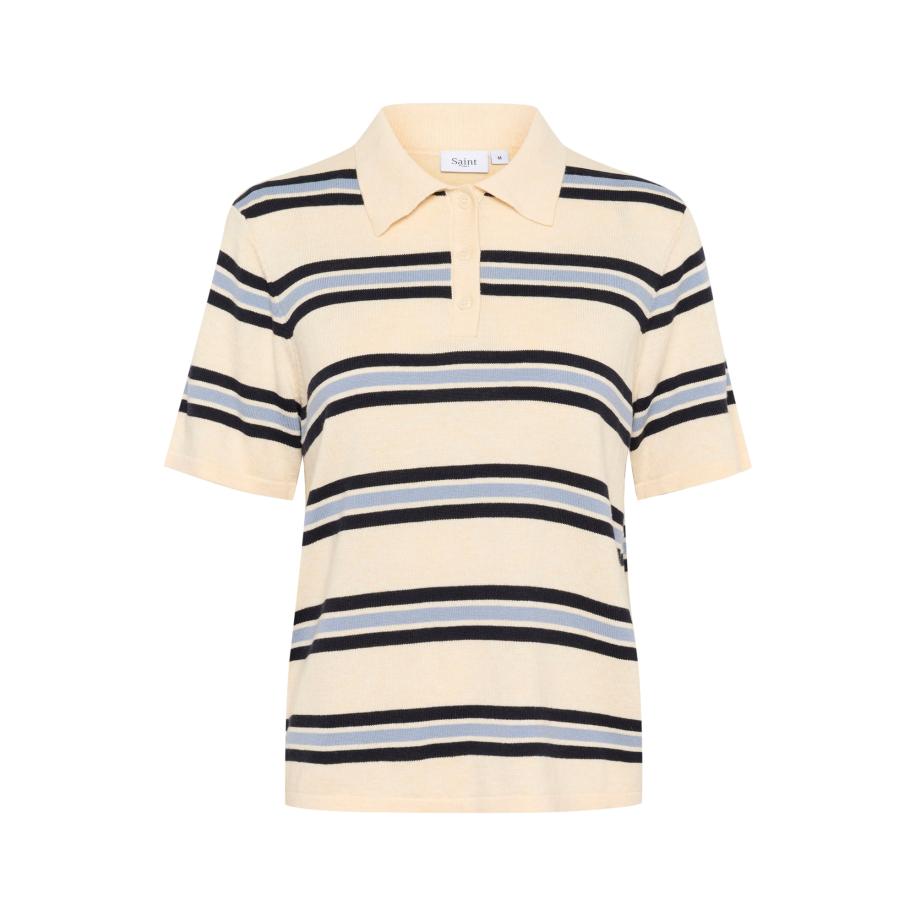 Saint Tropez SAINT TROPEZ Trui LuviaSZ crème / lichtblauw / zwart -