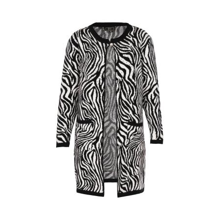 Faina faina Gebreid vest zwart / wit