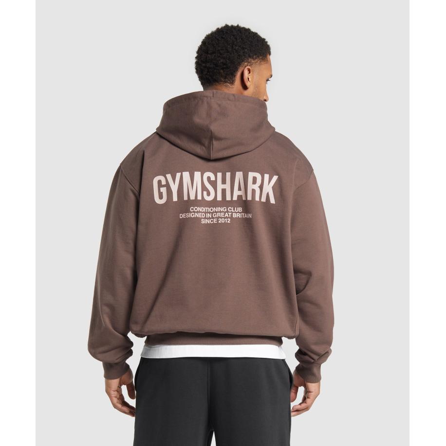 Gymshark Conditioning Club Hoodie Walnut Brown Bruin