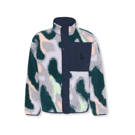 Calvin Klein Calvin Klein Jeans Fleece jas navy / duifblauw / hemelsblauw / abrikoos