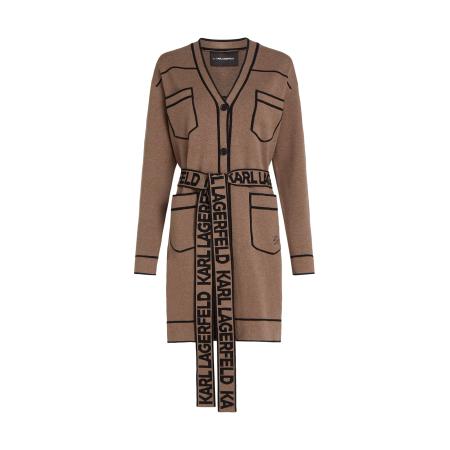 Karl Lagerfeld Karl Lagerfeld Gebreid vest beige / zwart