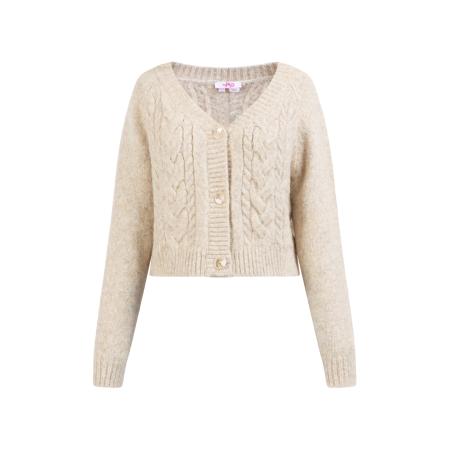 MYMO MYMO Gebreid vest Blonda taupe / sand