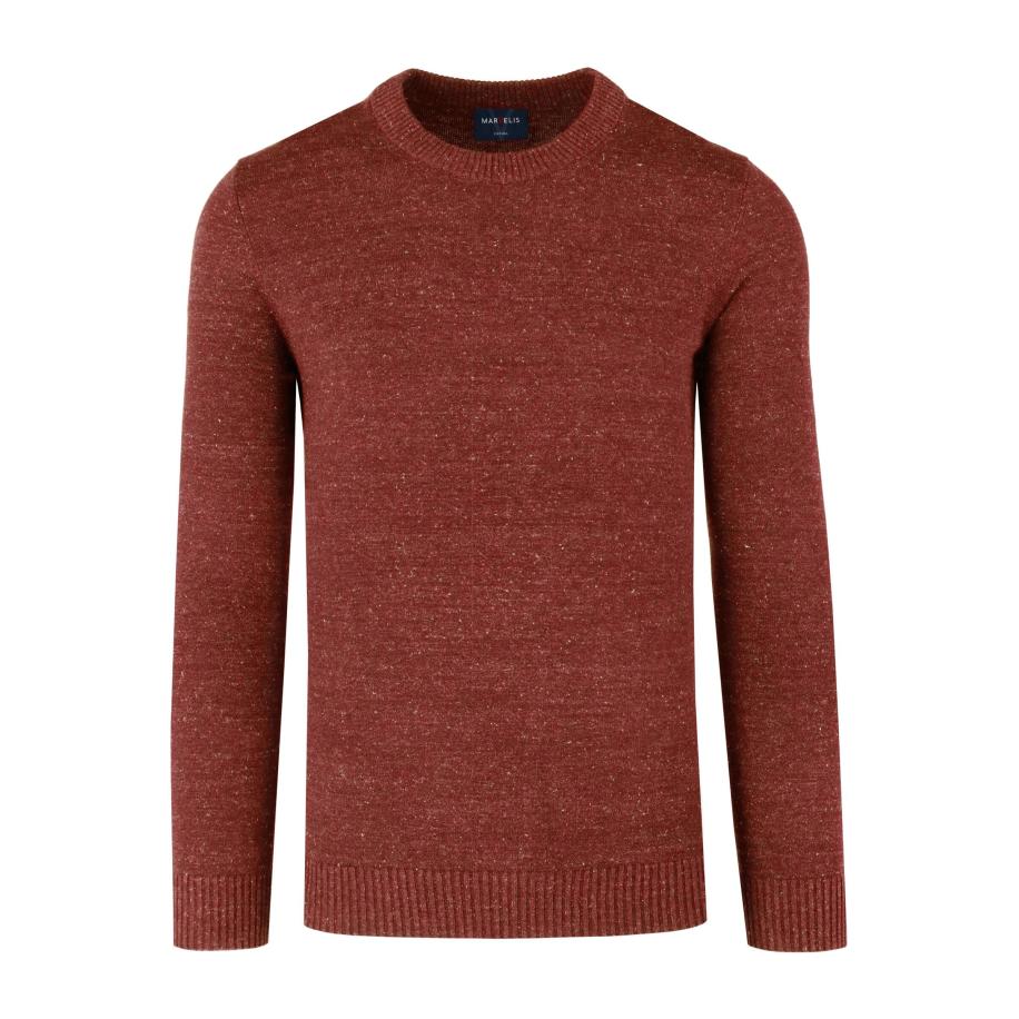 Marvelis Casual Trui ronde hals rozenhout, Effen Roze